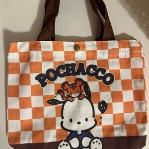 Pochacco Checkered Tote Bag